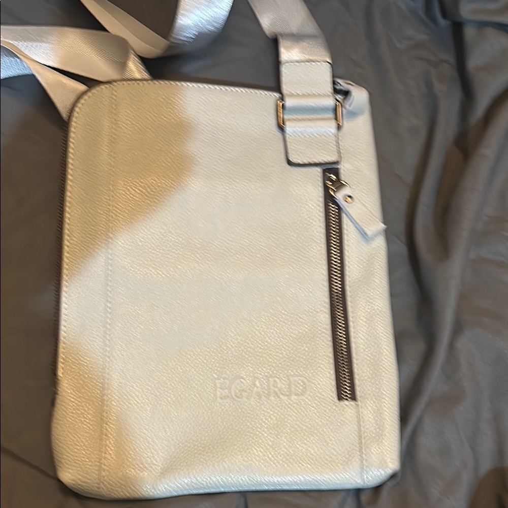 Men's White Crossbody Bag
